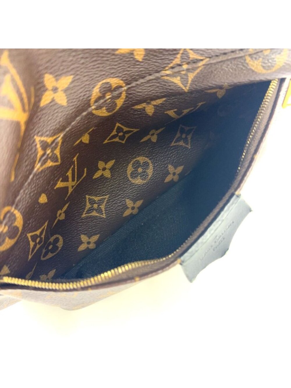 Louis Vuitton Palm Springs Backpack MM Monogram Leather Brown Gold - Picture 9 of 15